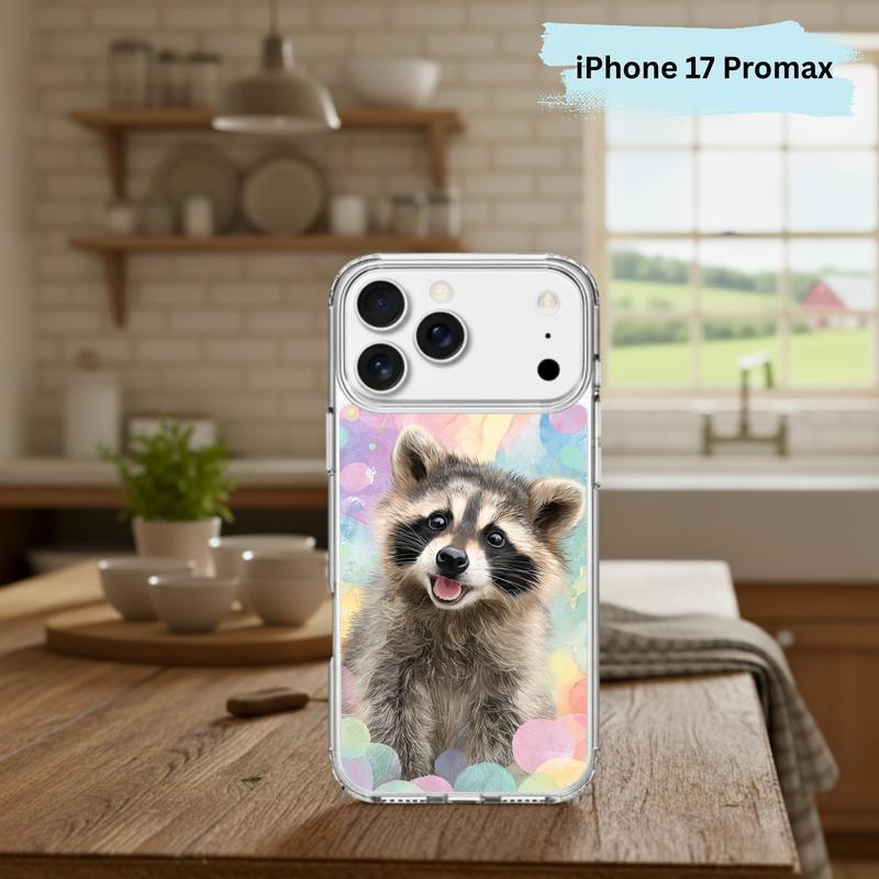 Rainbow Raccoon Happy Pastel Phone Case IPhone
