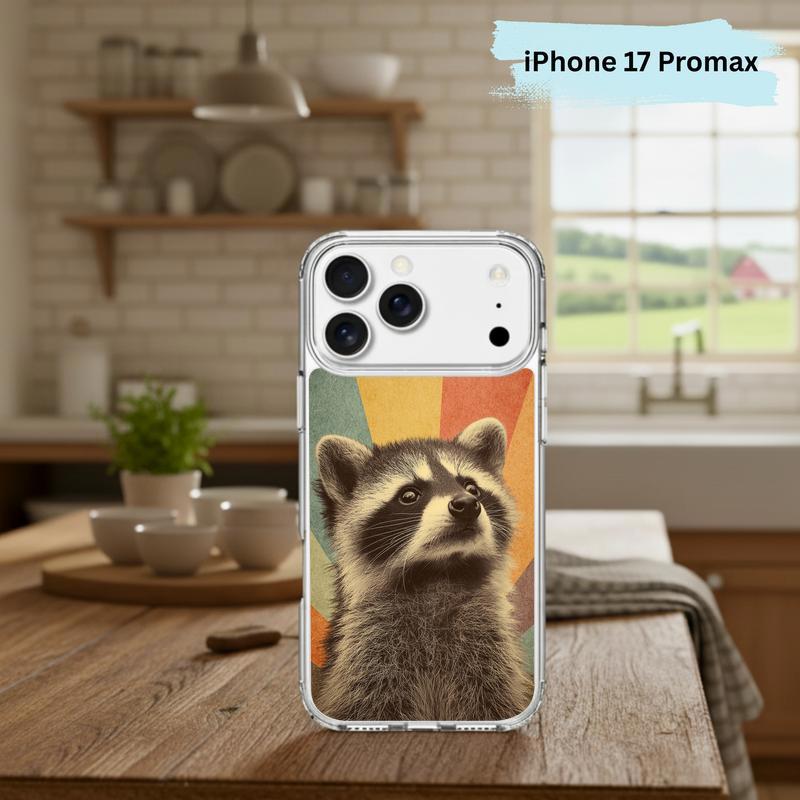 Rainbow Raccoon Retro Beam Phone Case IPhone Rainbow Raccoon Retro Beam Phone Case IPhone