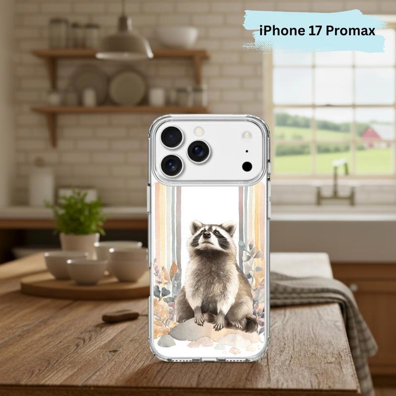 Rainbow Raccoon Whimsical Arch Phone Case IPhone Rainbow Raccoon Whimsical Arch Phone Case IPhone