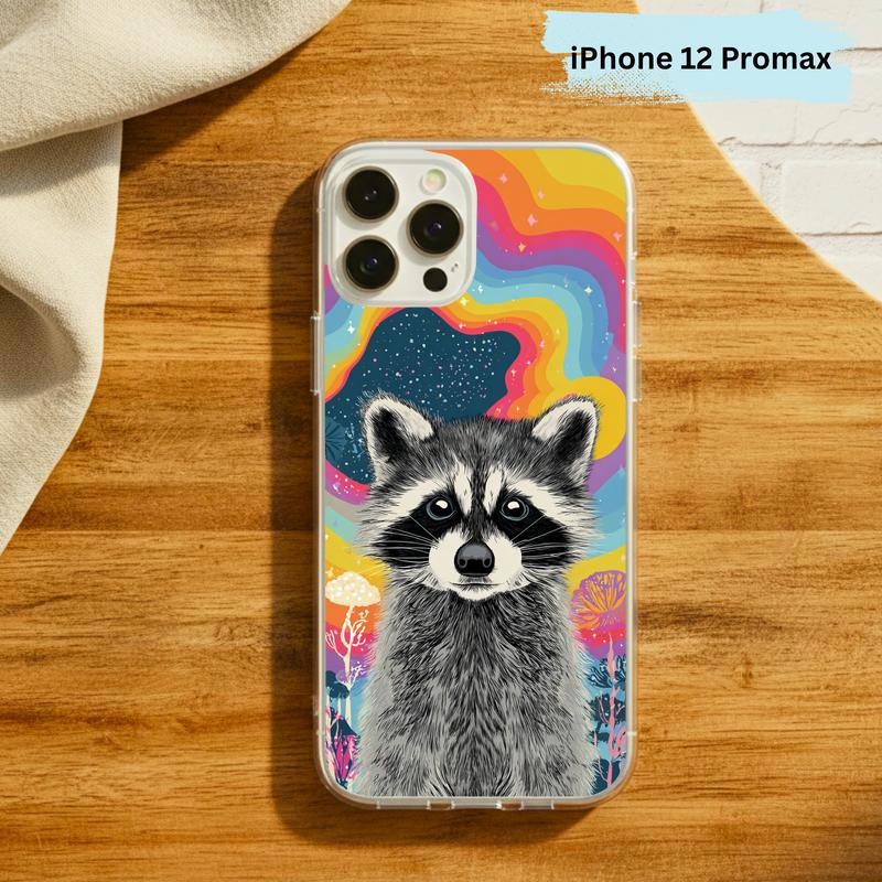 Cute Magical Rainbow Raccoon Phone Case IPhone