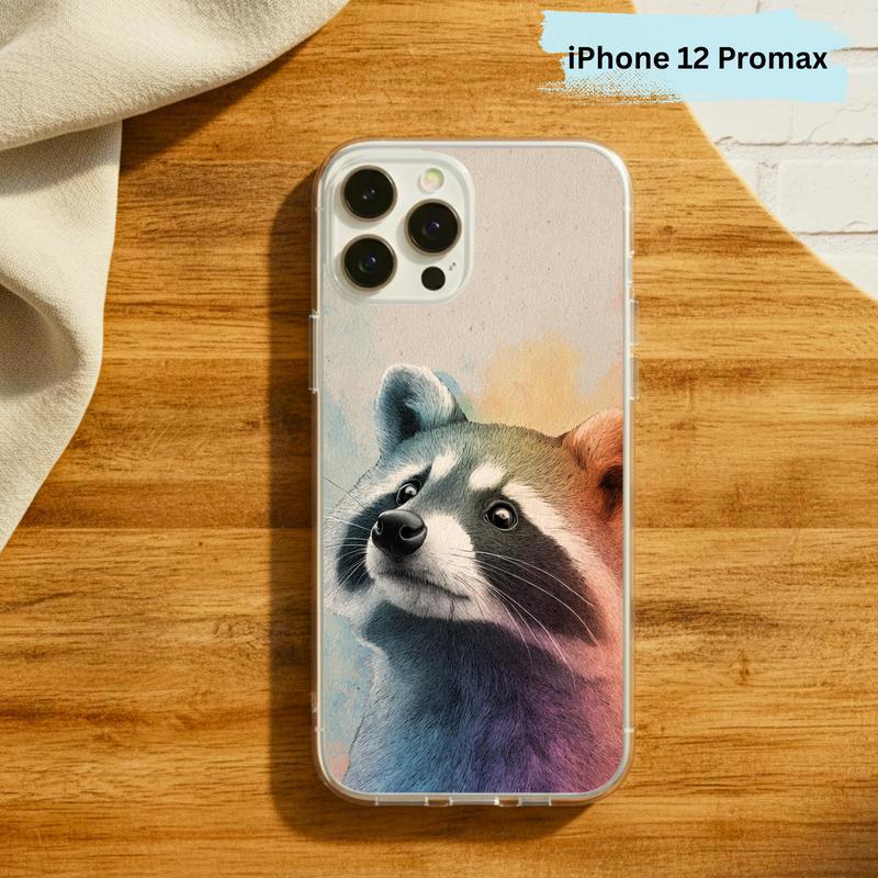 Gentle Rainbow Baby Raccoon Phone Case IPhone Gentle Rainbow Baby Raccoon Phone Case IPhone