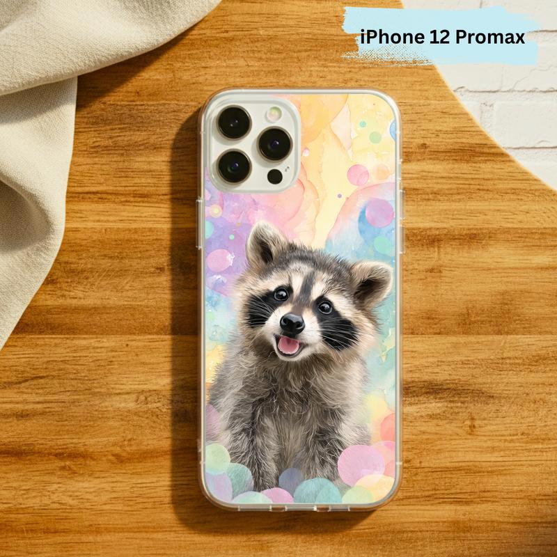 Rainbow Raccoon Happy Pastel Phone Case IPhone