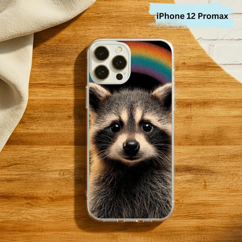 Rainbow Raccoon Hippy Aura Phone Case IPhone Rainbow Raccoon Hippy Aura Phone Case IPhone