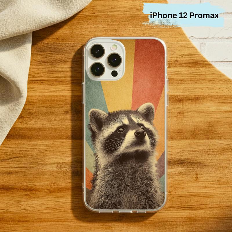 Rainbow Raccoon Retro Beam Phone Case IPhone Rainbow Raccoon Retro Beam Phone Case IPhone