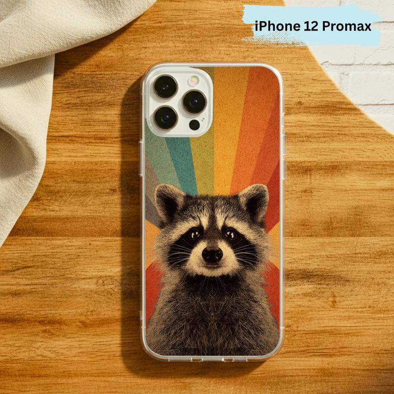 Vintage Rainbow Raccoon Phone Case IPhone Vintage Rainbow Raccoon Phone Case IPhone