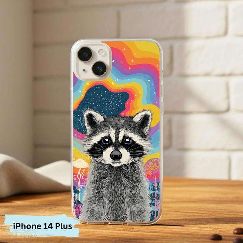 Cute Magical Rainbow Raccoon Phone Case IPhone