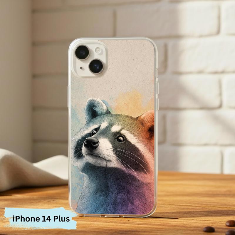 Gentle Rainbow Baby Raccoon Phone Case IPhone Gentle Rainbow Baby Raccoon Phone Case IPhone