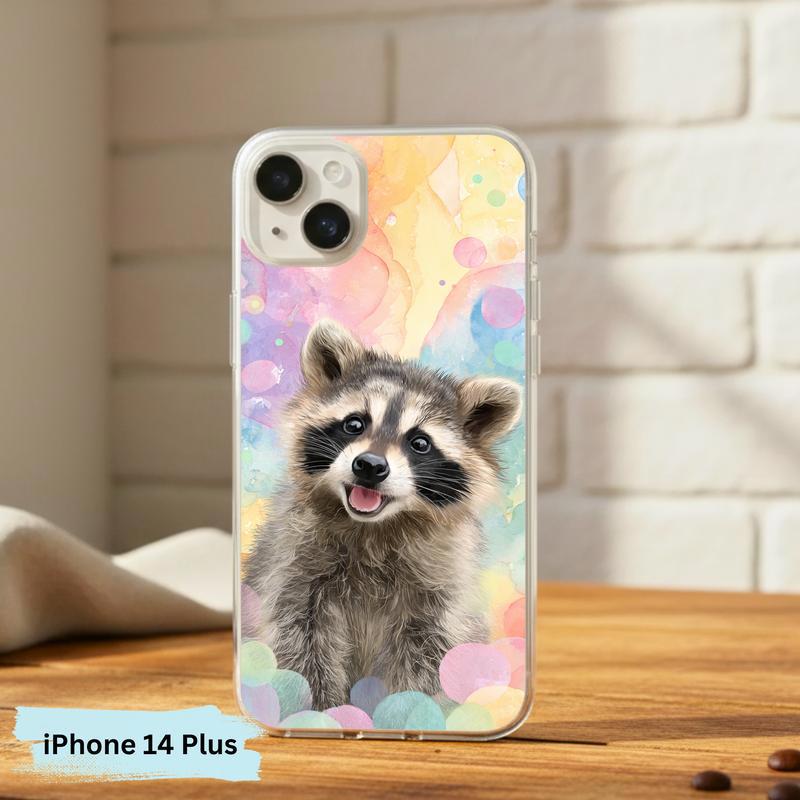 Rainbow Raccoon Happy Pastel Phone Case IPhone