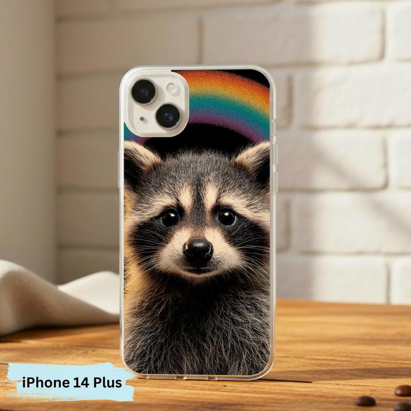 Rainbow Raccoon Hippy Aura Phone Case IPhone Rainbow Raccoon Hippy Aura Phone Case IPhone