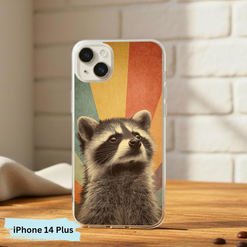 Rainbow Raccoon Retro Beam Phone Case IPhone Rainbow Raccoon Retro Beam Phone Case IPhone