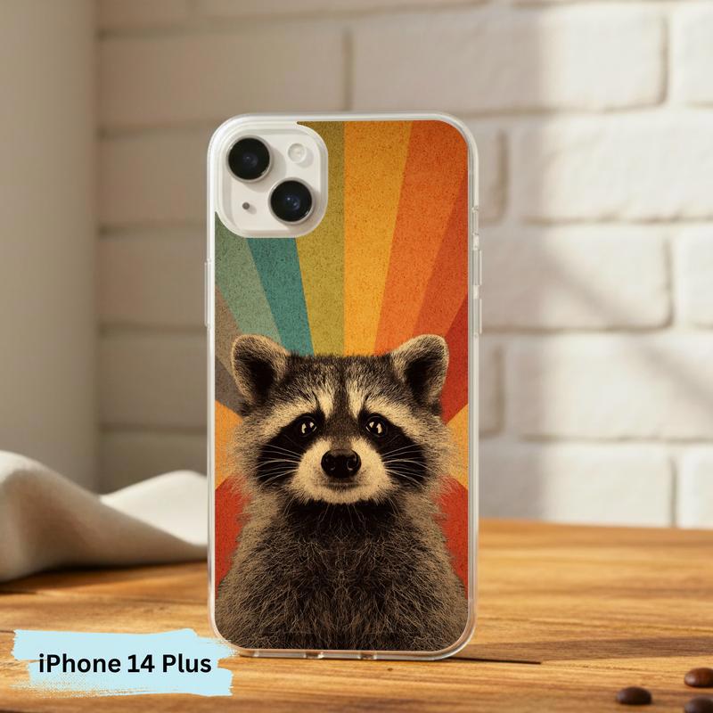 Vintage Rainbow Raccoon Phone Case IPhone Vintage Rainbow Raccoon Phone Case IPhone