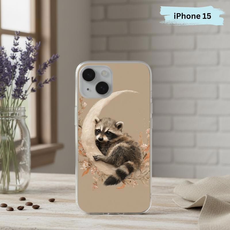 Boho Moon Baby Raccoon Phone Case IPhone Boho Moon Baby Raccoon Phone Case IPhone