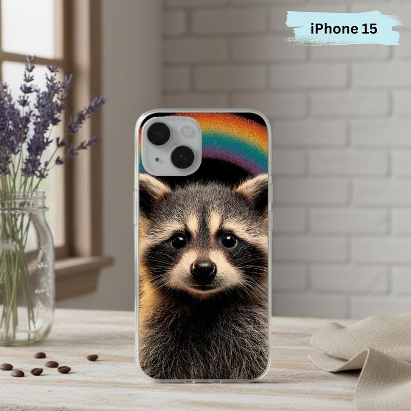 Rainbow Raccoon Hippy Aura Phone Case IPhone Rainbow Raccoon Hippy Aura Phone Case IPhone