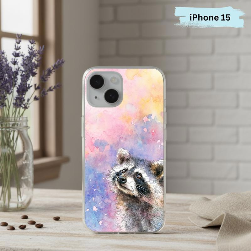 Soft Rain Baby Raccoon Phone Case IPhone Soft Rain Baby Raccoon Phone Case IPhone