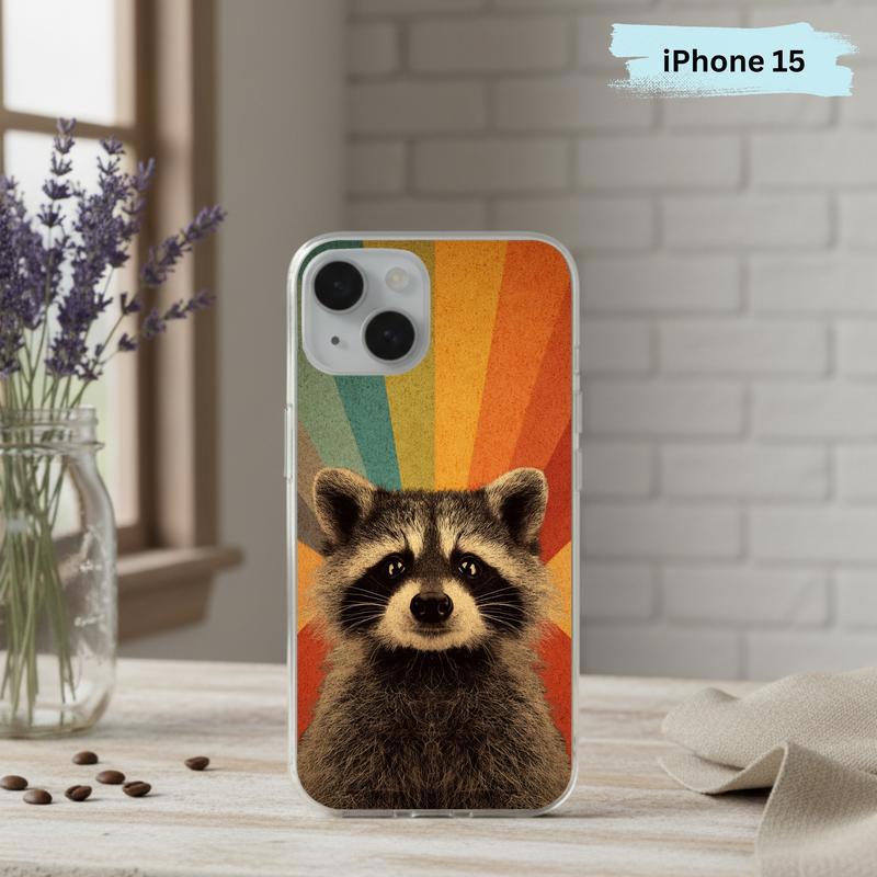 Vintage Rainbow Raccoon Phone Case IPhone Vintage Rainbow Raccoon Phone Case IPhone