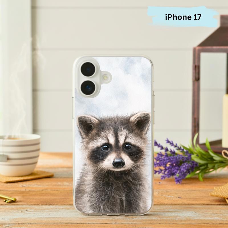 Baby Raccoon Soft Pastel Watercolor Phone Case IPhone - Raccsy