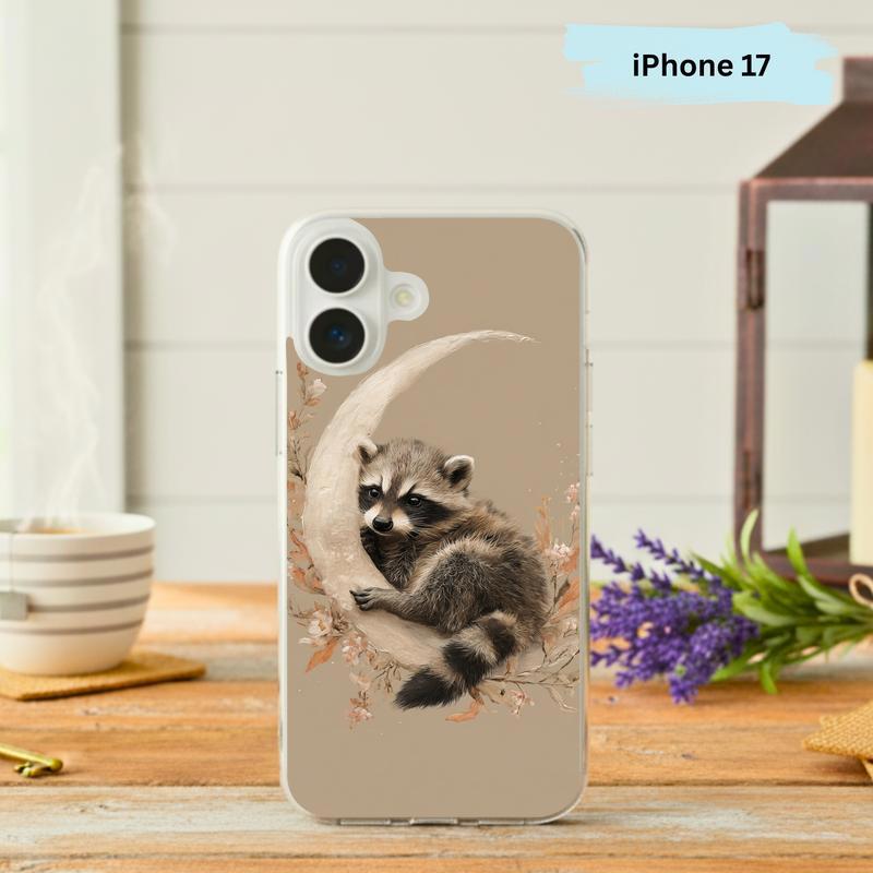 Boho Moon Baby Raccoon Phone Case IPhone - Raccsy