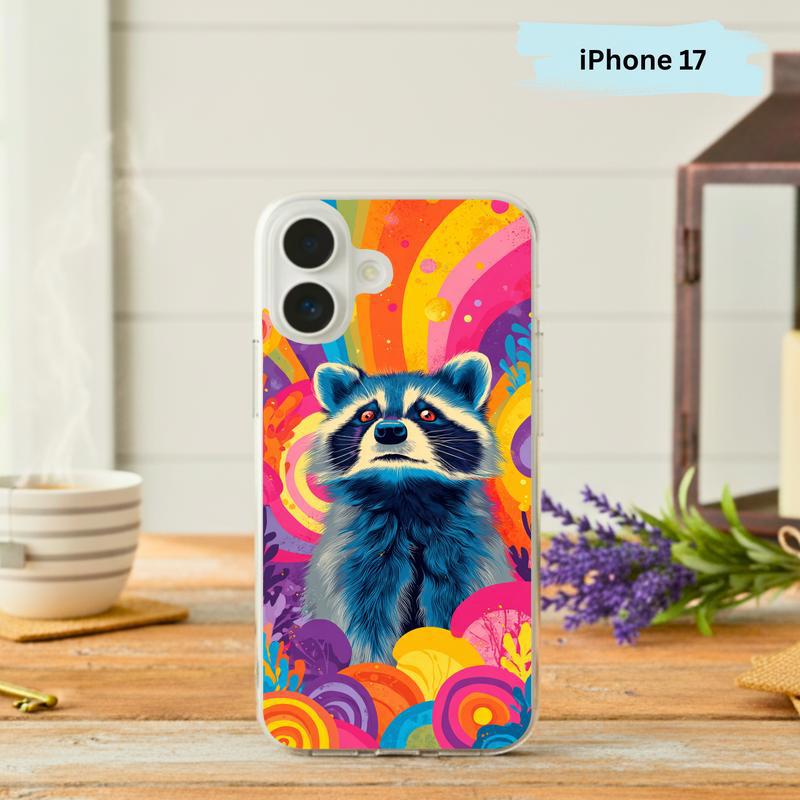 Colorful Rainbow Raccoon Phone Case IPhone - Raccsy