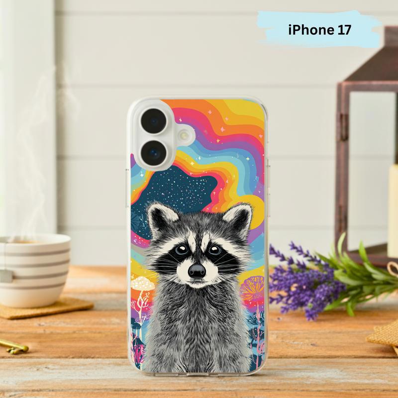 Cute Magical Rainbow Raccoon Phone Case IPhone - Raccsy