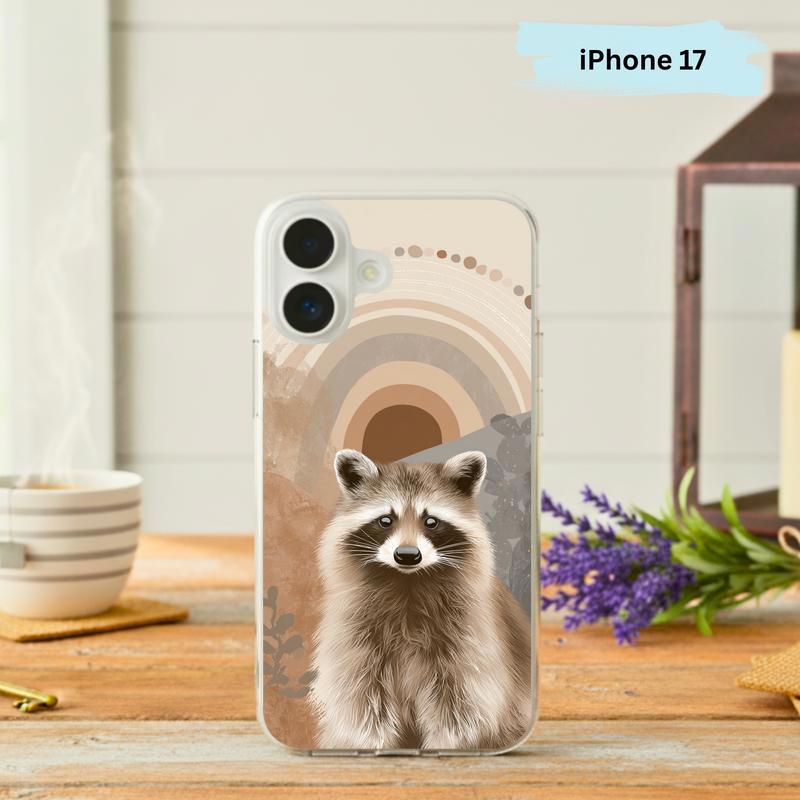 Rainbow Raccoon Boho Calm Phone Case IPhone - Raccsy