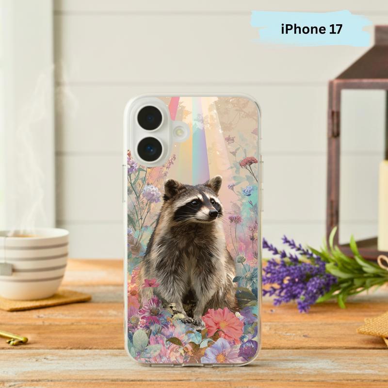 Rainbow Raccoon Boho Garden Phone Case IPhone - Raccsy