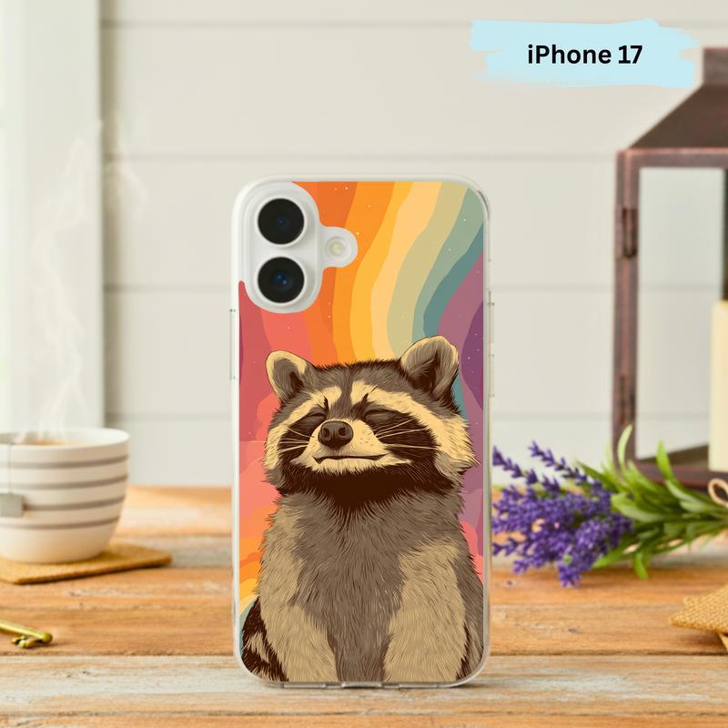 Rainbow Raccoon Funky Chill Phone Case IPhone - Raccsy