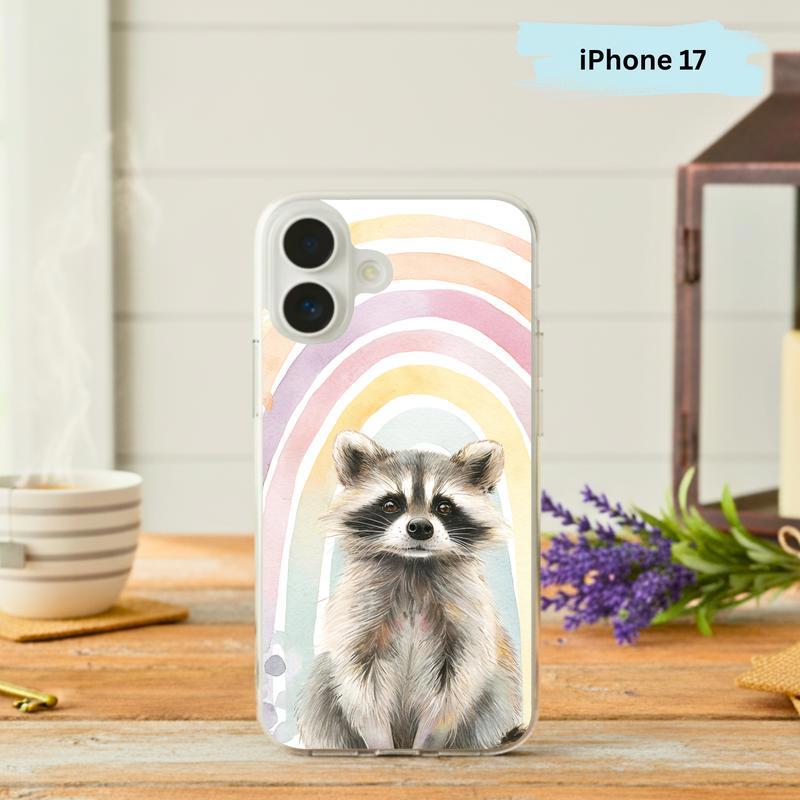 Rainbow Raccoon Gentle Glow Phone Case IPhone - Raccsy
