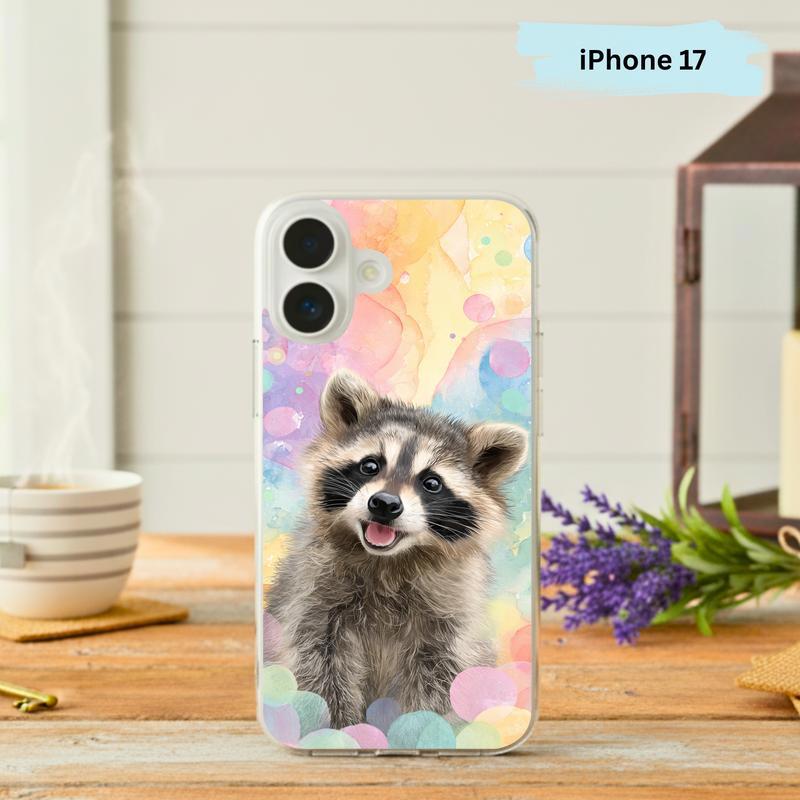 Rainbow Raccoon Happy Pastel Phone Case IPhone - Raccsy