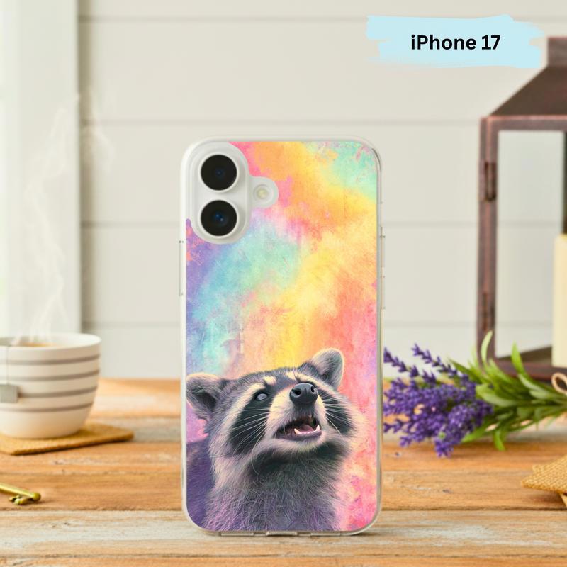 Rainbow Raccoon Happy Spirit Phone Case IPhone - Raccsy