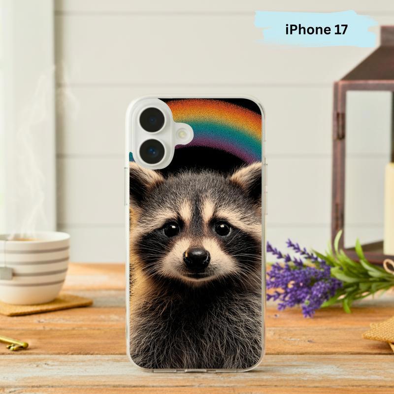 Rainbow Raccoon Hippy Aura Phone Case IPhone - Raccsy