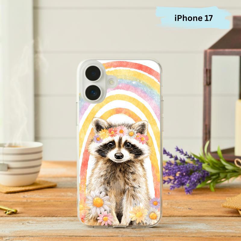 Rainbow Raccoon Hippy Harmony Phone Case IPhone - Raccsy
