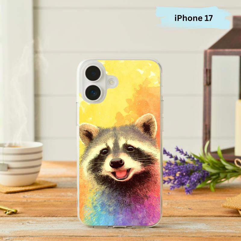 Rainbow Raccoon Retro Smile Phone Case IPhone - Raccsy