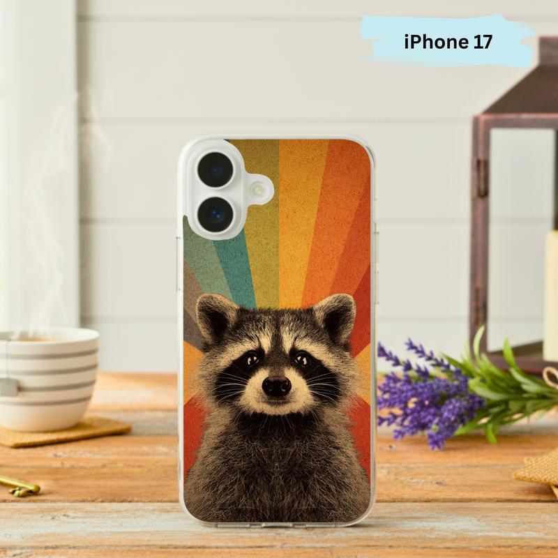 Vintage Rainbow Raccoon Phone Case IPhone - Raccsy