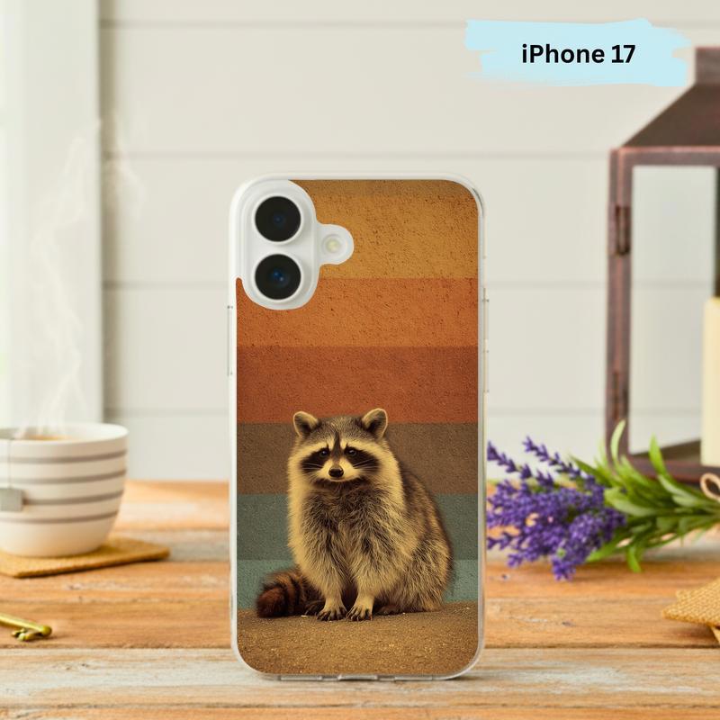 Vintage Rainbow Raccoon Harmony Phone Case IPhone - Raccsy