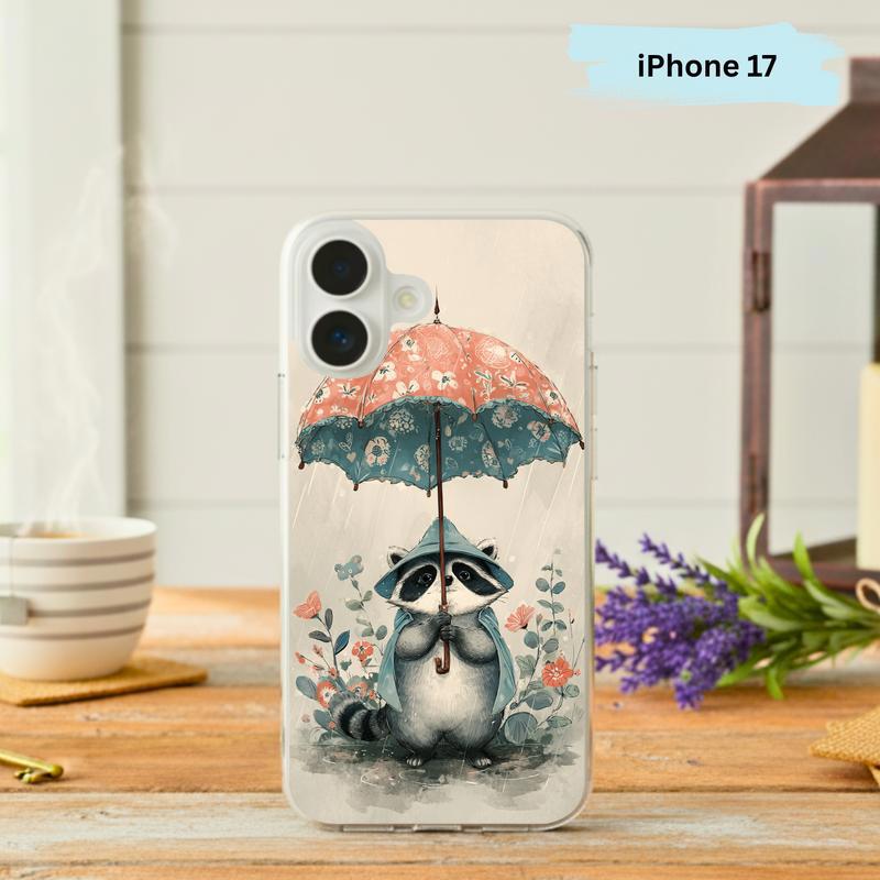 Vintage Umbrella Raccoon Phone Case IPhone - Raccsy