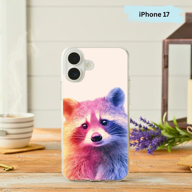 Watercolor Rainbow Raccoon Sweetie Phone Case IPhone - Raccsy