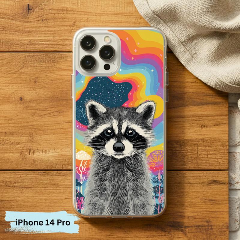 Cute Magical Rainbow Raccoon Phone Case IPhone