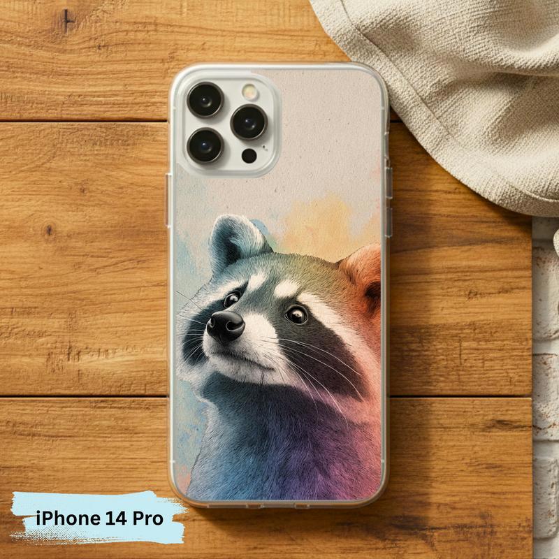 Gentle Rainbow Baby Raccoon Phone Case IPhone Gentle Rainbow Baby Raccoon Phone Case IPhone