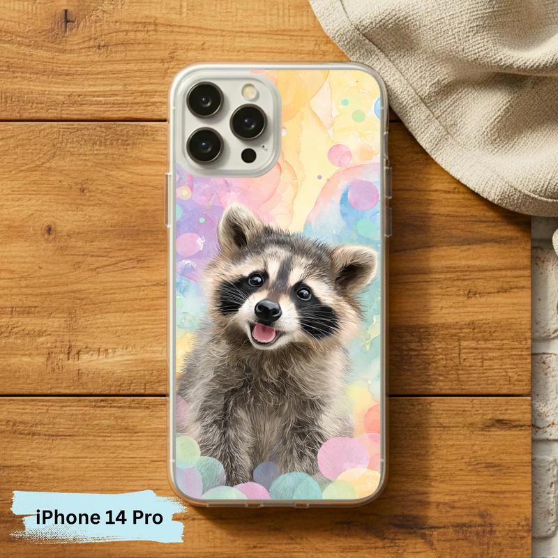Rainbow Raccoon Happy Pastel Phone Case IPhone