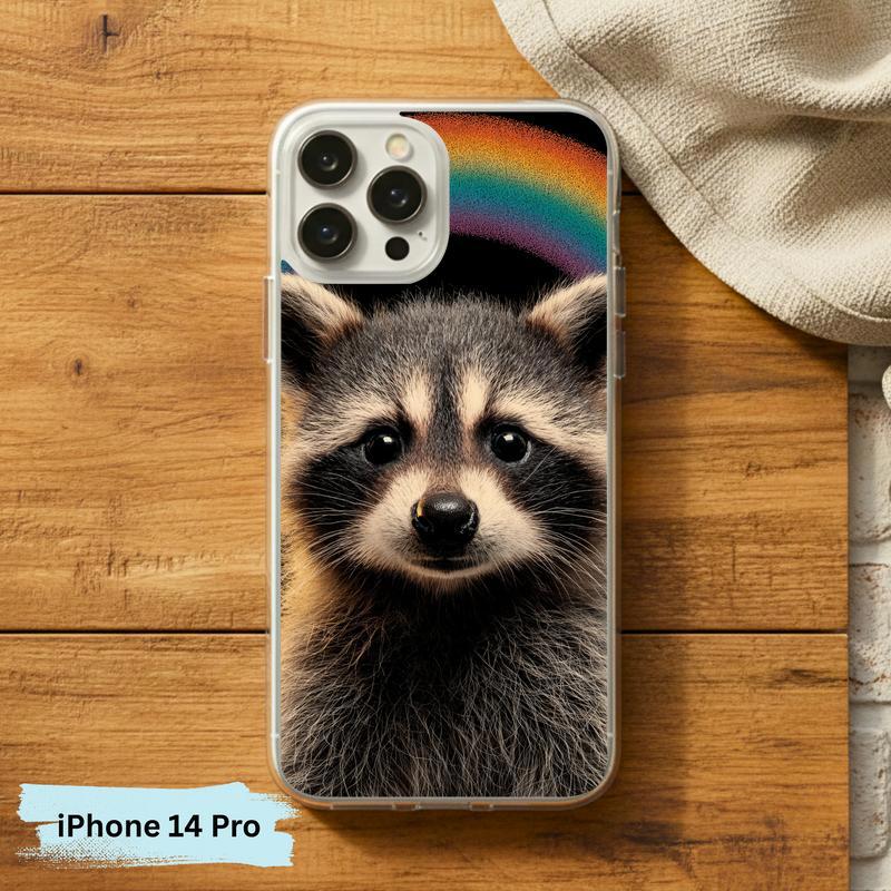 Rainbow Raccoon Hippy Aura Phone Case IPhone Rainbow Raccoon Hippy Aura Phone Case IPhone