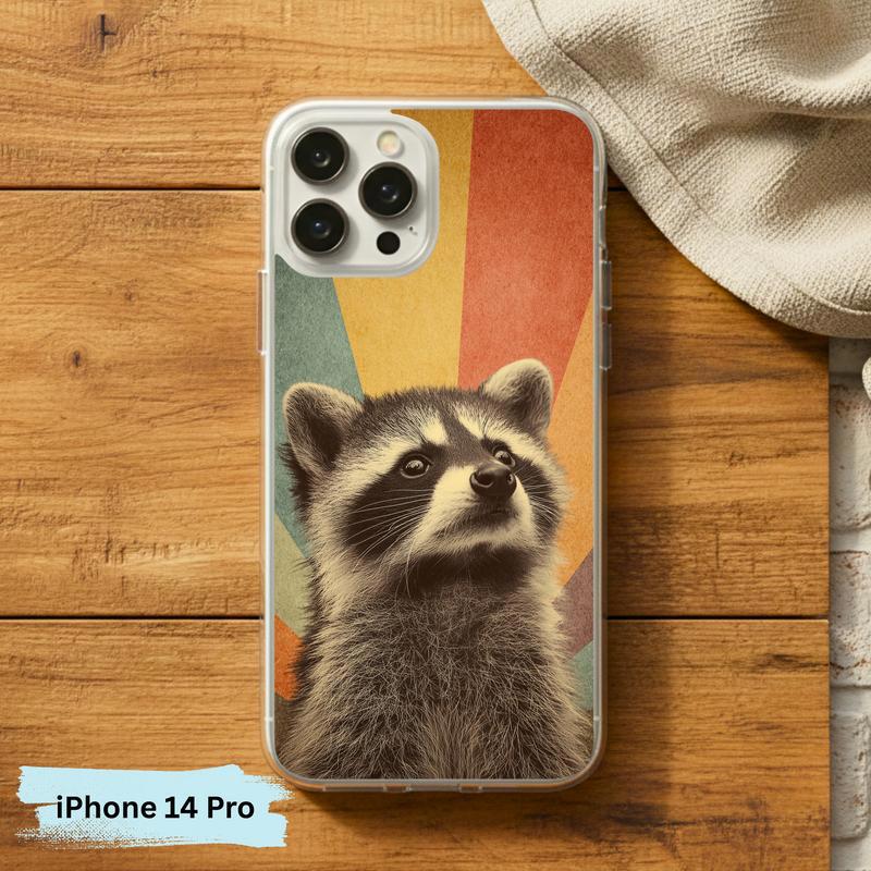 Rainbow Raccoon Retro Beam Phone Case IPhone Rainbow Raccoon Retro Beam Phone Case IPhone
