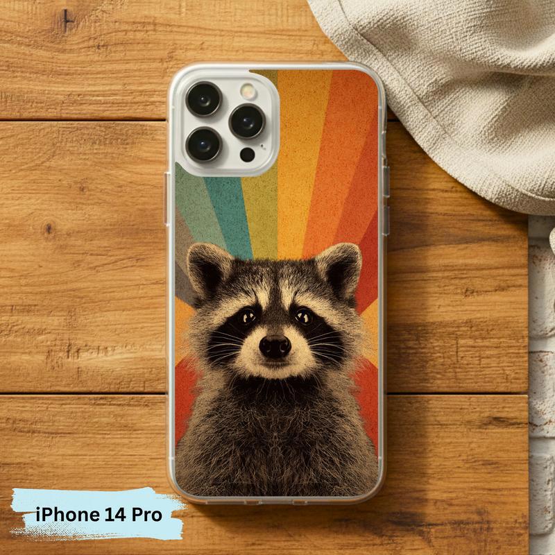Vintage Rainbow Raccoon Phone Case IPhone Vintage Rainbow Raccoon Phone Case IPhone