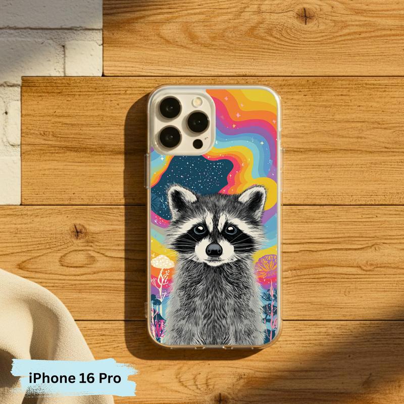 Cute Magical Rainbow Raccoon Phone Case IPhone