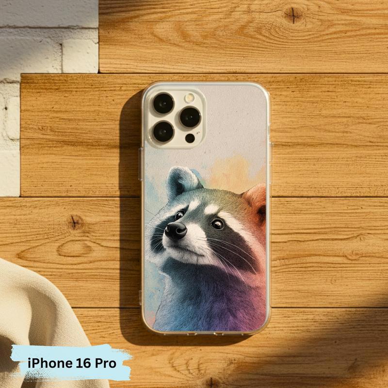 Gentle Rainbow Baby Raccoon Phone Case IPhone Gentle Rainbow Baby Raccoon Phone Case IPhone