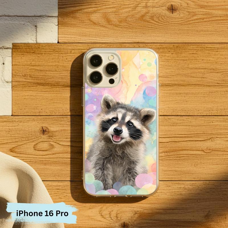 Rainbow Raccoon Happy Pastel Phone Case IPhone