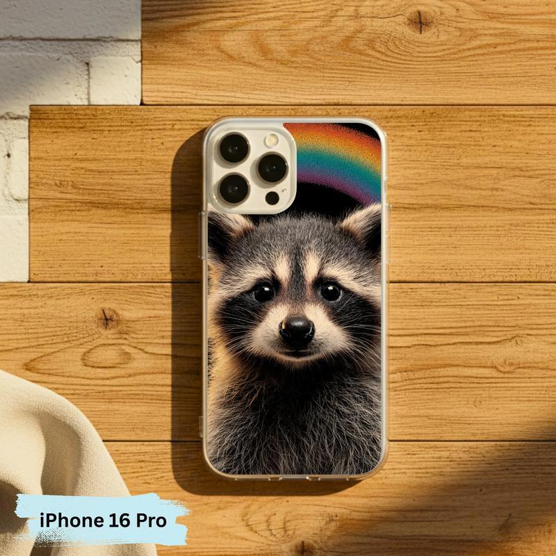 Rainbow Raccoon Hippy Aura Phone Case IPhone Rainbow Raccoon Hippy Aura Phone Case IPhone