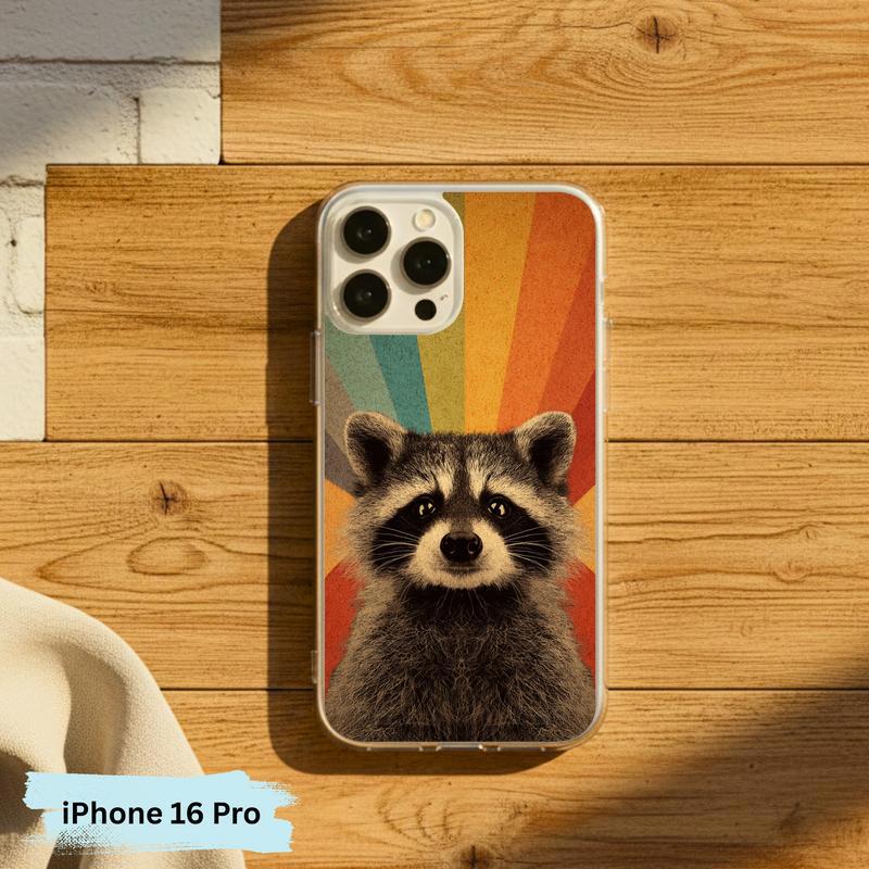 Vintage Rainbow Raccoon Phone Case IPhone Vintage Rainbow Raccoon Phone Case IPhone