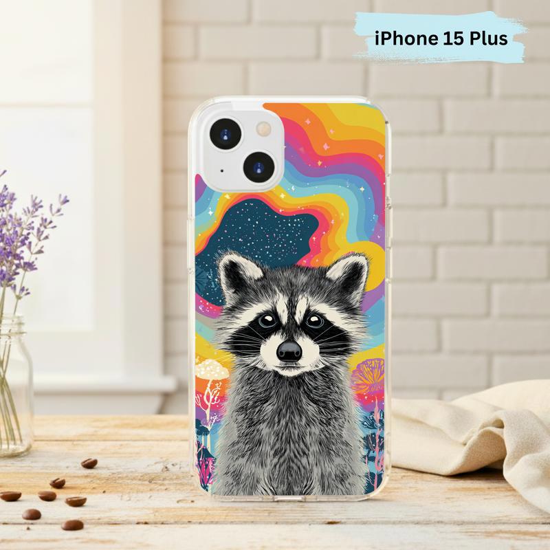 Cute Magical Rainbow Raccoon Phone Case IPhone