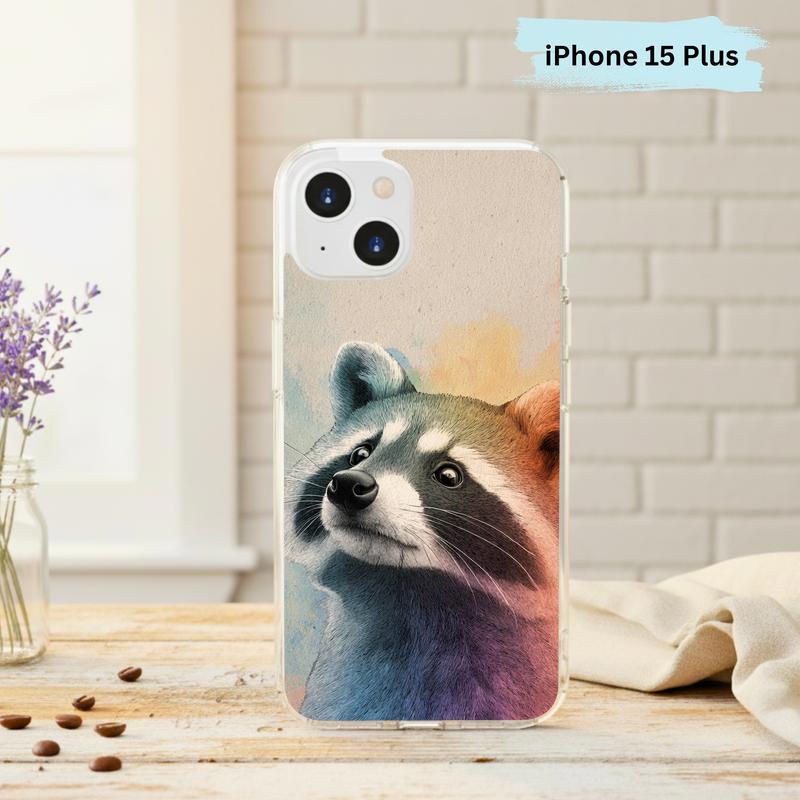 Gentle Rainbow Baby Raccoon Phone Case IPhone Gentle Rainbow Baby Raccoon Phone Case IPhone