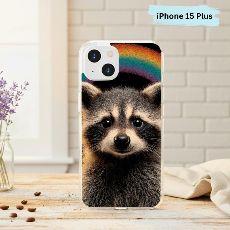 Rainbow Raccoon Hippy Aura Phone Case IPhone Rainbow Raccoon Hippy Aura Phone Case IPhone